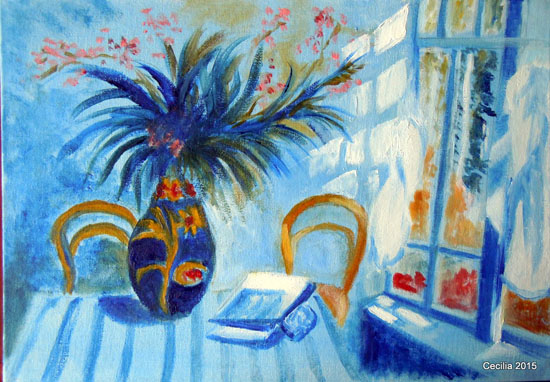 Copia2 da "interno con fiori" di Chagall