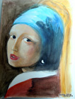 Copia da "La ragazza con l'orecchino di perla" di Vermeer