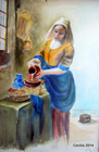 Copia da "La lattaia" di Vermeer
